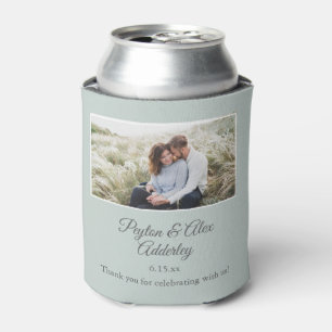 Sage Green Gastgeschenk Hochzeit Foto Couple Foto, Dosenkühler