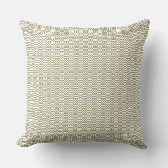 Sage Green Geometric Minimalist Throw Pillow Kissen (Vorderseite)