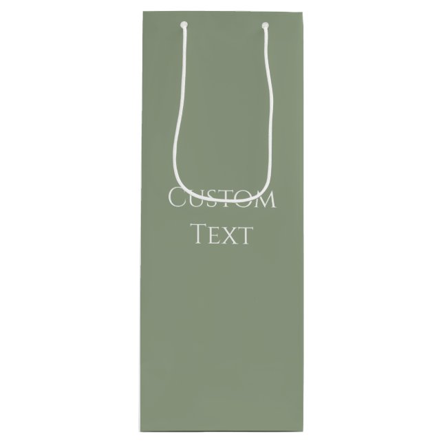 Sage Green  Geschenktüte Für Weinflaschen (Vorderseite)