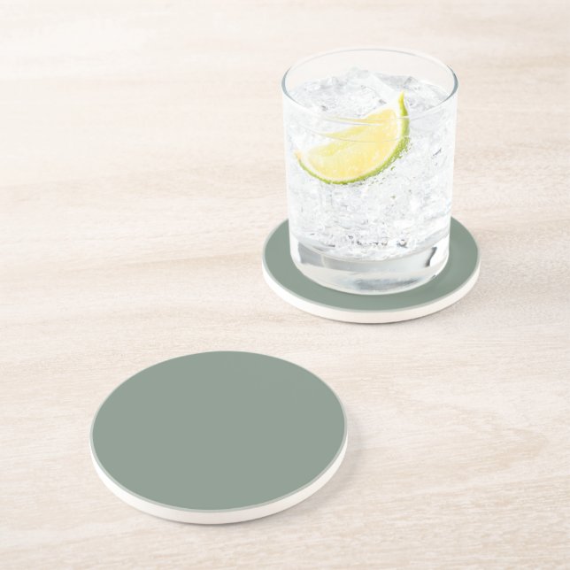 Sage Green Getränkeuntersetzer (Seite)