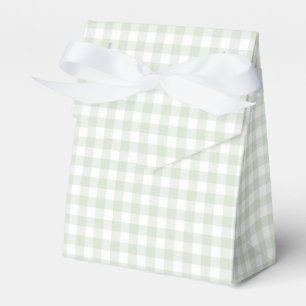Sage Green Gingham Baby Dusche Geschenkschachtel