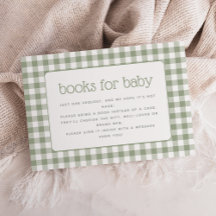 Sage Green Gingham Baby Showbuchanfrage