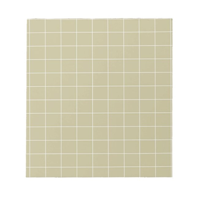 Sage Green Gingham Checkered Kariert Pattern Notizblock (Vorderseite)