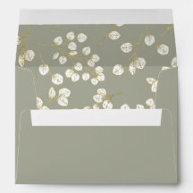 Sage Green Gold Blätter Grüne Hochzeit