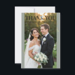 Sage Green Gold Botanical Wedding Dankeskarte<br><div class="desc">Send your heartfelt gratitude to friends and family with this Elegant Sage Green and Gold Botanical Thank You Card. Featuring a calming dusty sage green palette and shimmering gold-effect botanical accents, this card offers a sophisticated and timeless way to say thanks. The clean, minimalist layout provides ample space for a...</div>