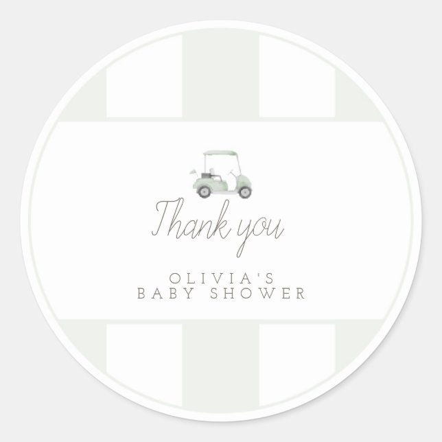 Sage Green Golf Carlsticker Runder Aufkleber (Vorderseite)