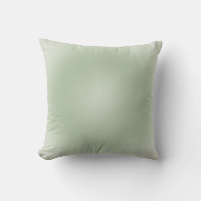 Sage Green Gradient Aura Kissen (Vorderseite)