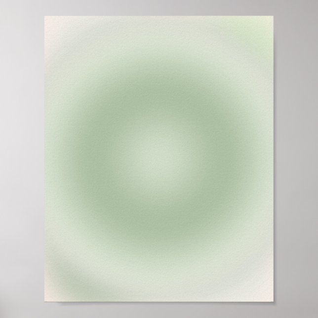 Sage Green Gradient Aura Poster (Vorne)