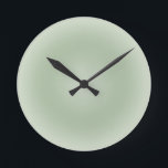 Sage Green Gradient Aura Runde Wanduhr<br><div class="desc">Gradient Design - Aura-Effekt - Farbe Grün.</div>
