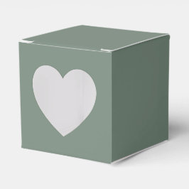 Sage Green Heart Geschenkschachtel