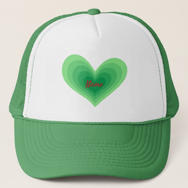 Sage Green Heart Thunder_Cove Trucker Hut Truckerkappe (Vorderseite)