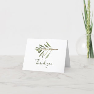 Sage Green Herbs Watercolor Wedding Danke