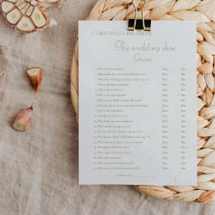 Sage Green Hochzeitsschuh Brautparty Card Ankündigung