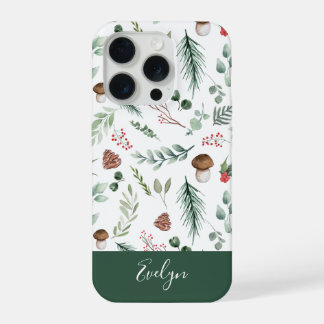Sage Green Holiday Personalized Phone Case iPhone 15 Pro Hülle