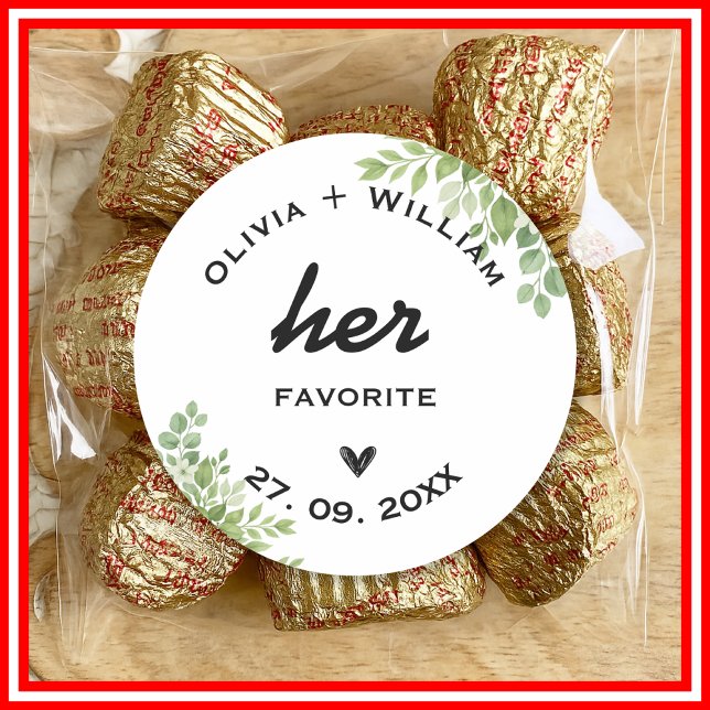 Sage Green ihren Favoriten seine Lieblings-Favorit Runder Aufkleber (Von Creator hochgeladen)