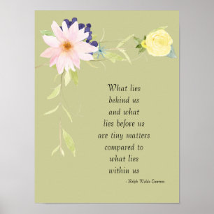 Sage Green Inspiration Aquarellblume Poster