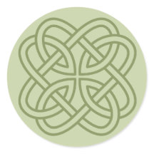 Sage Green Irish Celtic Liebe Knot Umschlag Aufkle