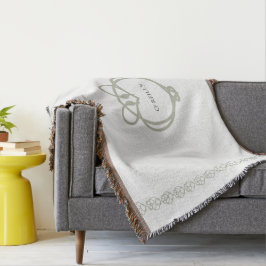 Sage Green Irish Celtic Swan Liebe kennt Familienn Decke