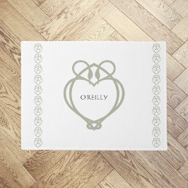 Sage Green Irish Celtic Swan Liebe kennt Familienn Fußmatte
