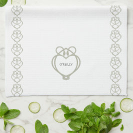 Sage Green Irish Celtic Swan Liebe kennt Familienn Geschirrtuch