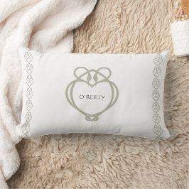 Sage Green Irish Celtic Swan Liebe kennt Familienn Lendenkissen