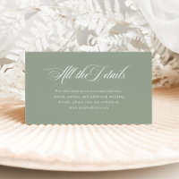 Sage Green Italian Elegance | Angaben zur Hochzeit
