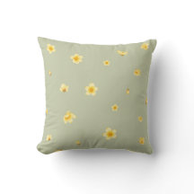 Sage Green Japanese Wintersweet Floral Pattern