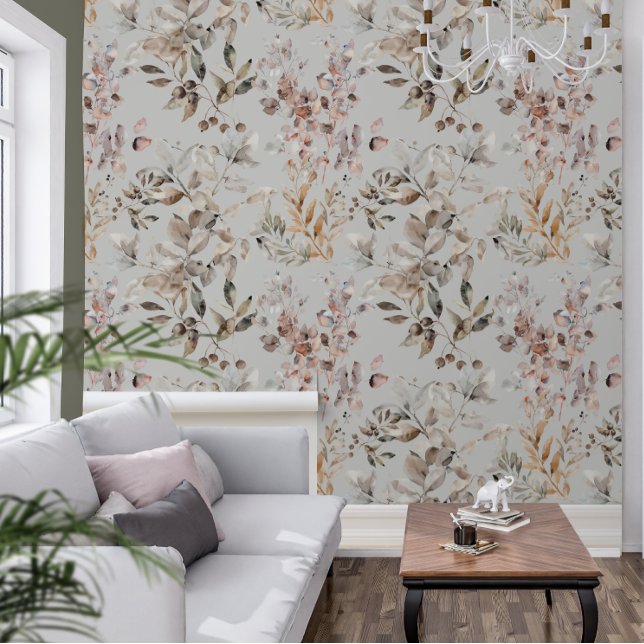 Sage Green Jewel Tone Berry Botanical Tapete (Von Creator hochgeladen)