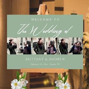 Sage Green Keepake: Personalisierte Hochzeit Willk Poster