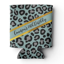 Sage Green Leopard Girly Cheetah Personalisiert Na