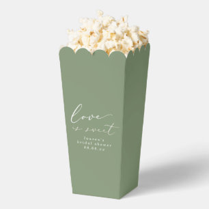 Sage Green Liebe ist Sweet Brautparty Popcorn Geschenkschachtel