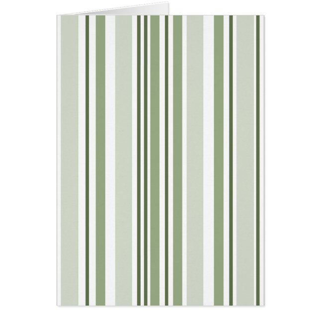Sage Green (Light Medium Dark) White Stripes Blank (Vorne)
