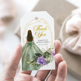 Sage Green Lila Princess Quinceañera Geschenkanhänger