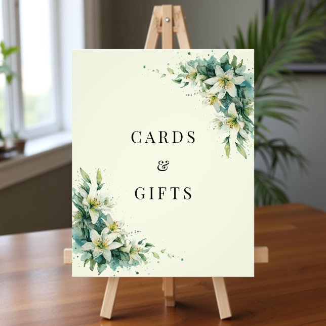 Sage Green Lily Valley Floral Cards Gifts Sign Fotodruck (Von Creator hochgeladen)