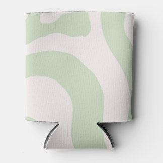 Sage Green Liquid Swirl Groovy Streifen Y2K Muster Dosenkühler