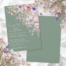 Sage Green Love In Bloom Wildflower Brautparty-Ein