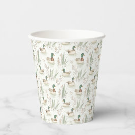 Sage Green Lucky Duck Birthday Party Paper Cups Pappbecher