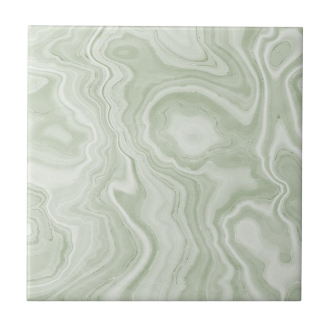 Sage Green Marble Keramik Tile Fliese (Vorderseite)