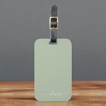 Sage Green Minimalistisch Modern Monogram Elegant Gepäckanhänger<br><div class="desc">Mit unserer Sage Green Minimalistisch Modern Monogram Elegant Collection: Erleben Sie Ihre Ästhetik mit ruhiger Eleganz und zeitloser Eleganz. Unsere Kollektion präsentiert minimalistische Designs in einer ruhigen, grünen Weiß, ergänzt durch raffinierte Monogramme, die auf Ihren persönlichen Stil zugeschnitten sind. Von der polierten Schreibwaren bis hin zu vielseitigem Zubehör, jedes Stück...</div>
