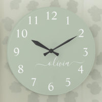 Sage Green Minimalistisch Modern Monogram Elegant