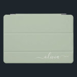 Sage Green Minimalistisch Modern Monogram Elegant iPad Pro Cover<br><div class="desc">Mit unserer Sage Green Minimalistisch Modern Monogram Elegant Collection: Erleben Sie Ihre Ästhetik mit ruhiger Eleganz und zeitloser Eleganz. Unsere Kollektion präsentiert minimalistische Designs in einer ruhigen, grünen Weiß, ergänzt durch raffinierte Monogramme, die auf Ihren persönlichen Stil zugeschnitten sind. Von der polierten Schreibwaren bis hin zu vielseitigem Zubehör, jedes Stück...</div>