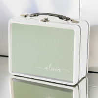 Sage Green Minimalistisch Modern Monogram Elegant
