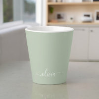 Sage Green Minimalistisch Modern Monogram Elegant