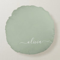 Sage Green Minimalistisch Modern Monogram Elegant