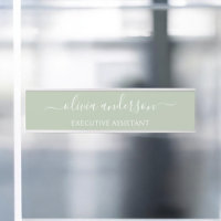 Sage Green Minimalistisch Modern Monogram Elegant