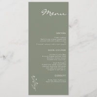 Sage Green Minimalistisch Modern Twig Motif Flat M