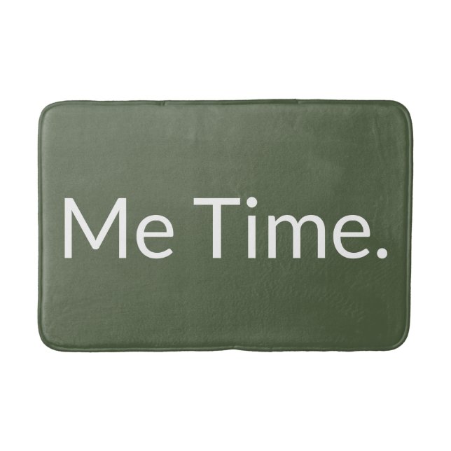 Sage Green Minimalistisch Modern Typografy Badematte (Vorderseite)