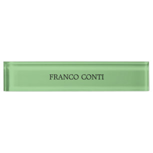 Sage Green Minimalistisch Schlicht Namensplakette