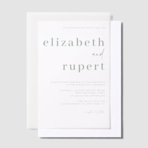 Sage Green Minimalistisch Serif Typografy Wedding