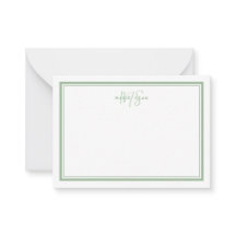 Sage Green Minimalistisch Simple Monogram Two Bord